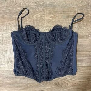 Urban Outfitters Blue Corset Out from Under Top Size M